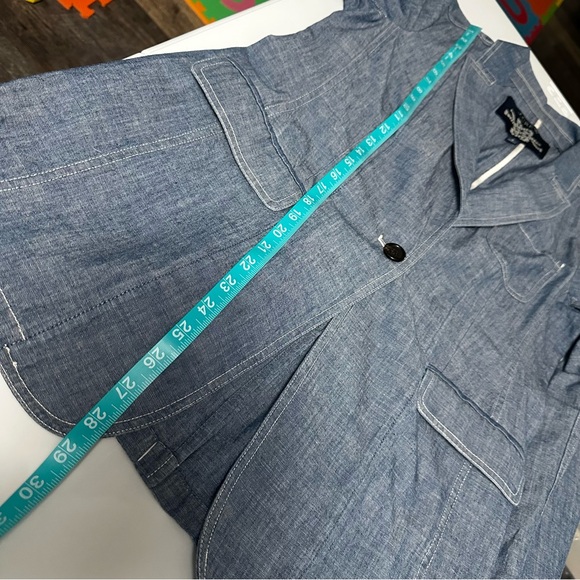 J.Crew blue chambray jacket size 6 - Picture 9 of 14